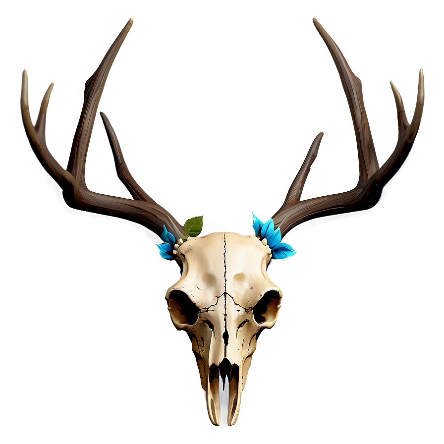 Deer Skull With Nature Elements Png Rbi49 PNG image