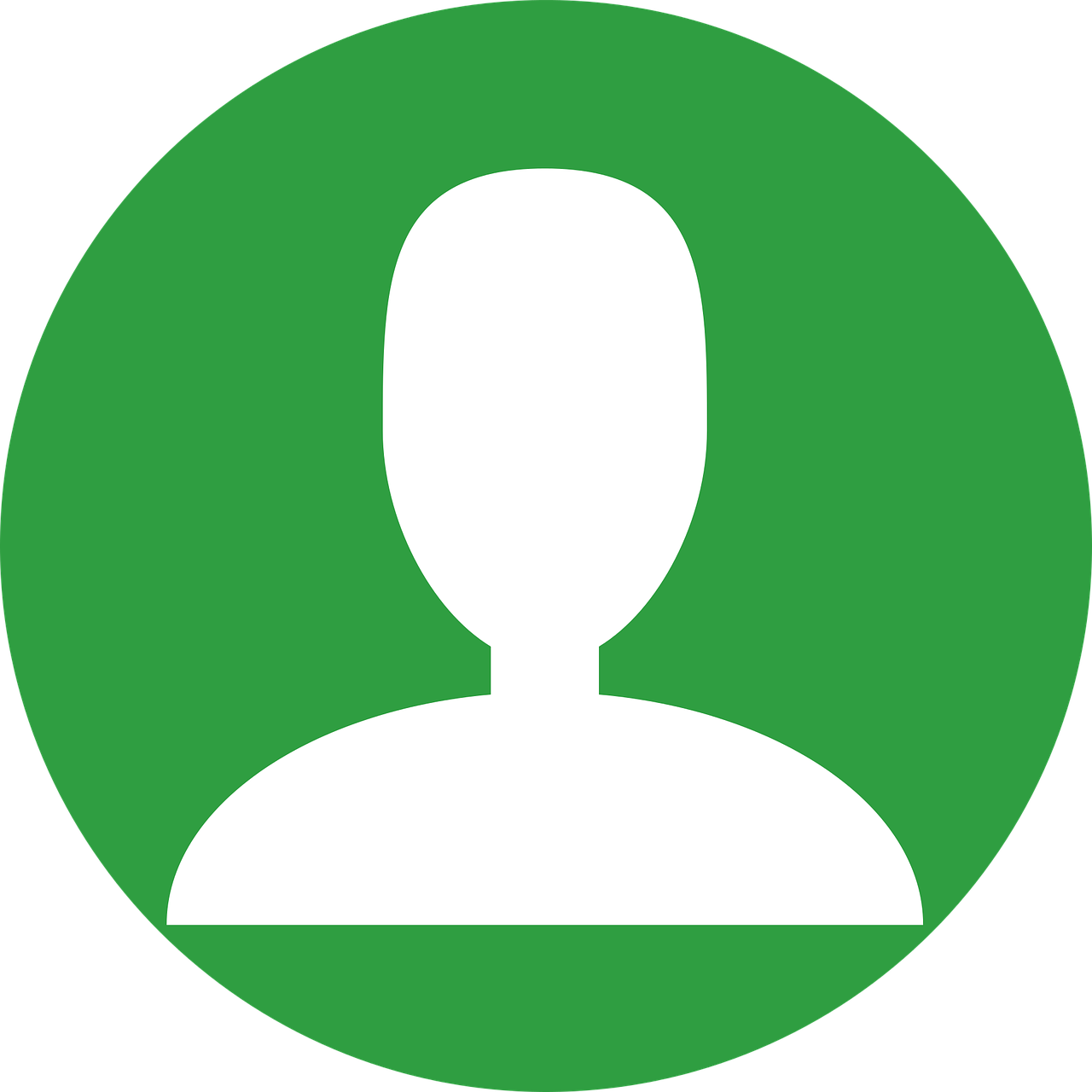 Default User Avatar Green Background PNG image