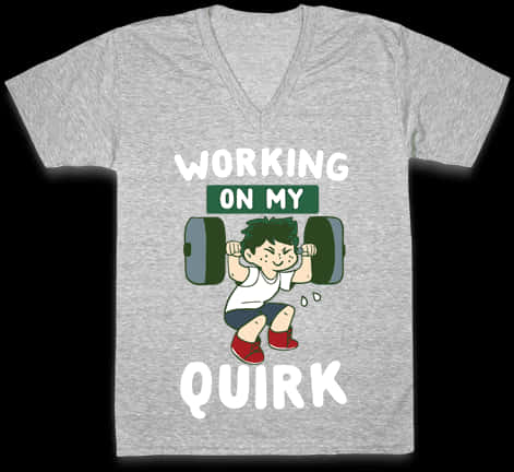 Deku Working On My Quirk T Shirt PNG image