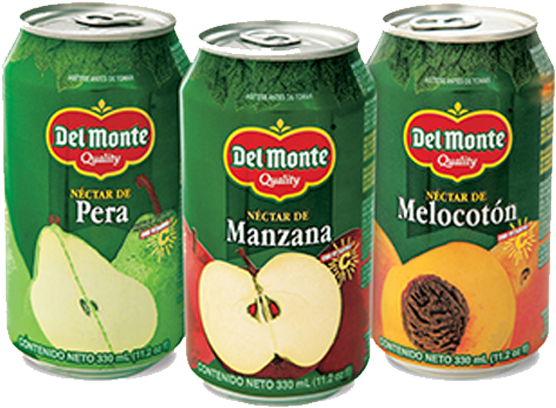 Del Monte Fruit Nectar Cans Variety Pack PNG image