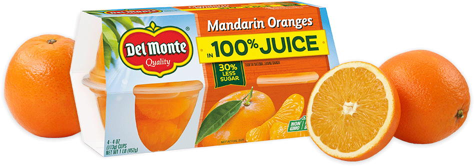 Del Monte Mandarin Oranges Packaging PNG image