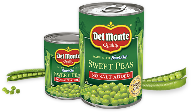 Del Monte Sweet Peas Cans PNG image