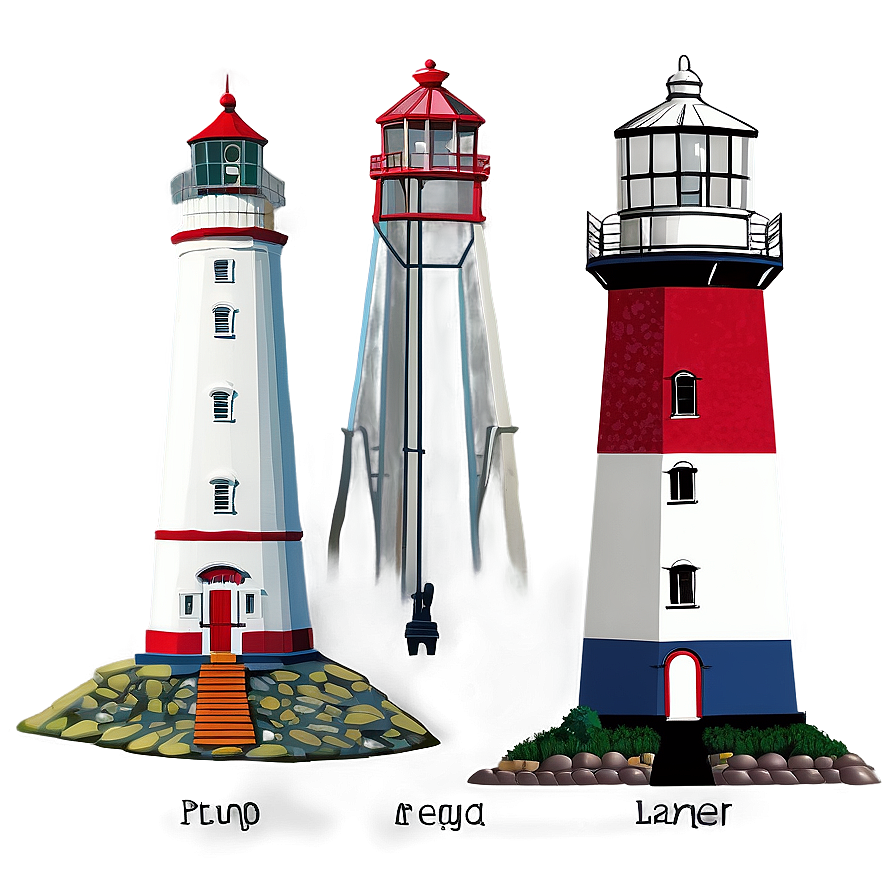 Delaware Bay Lighthouses Png 06202024 PNG image