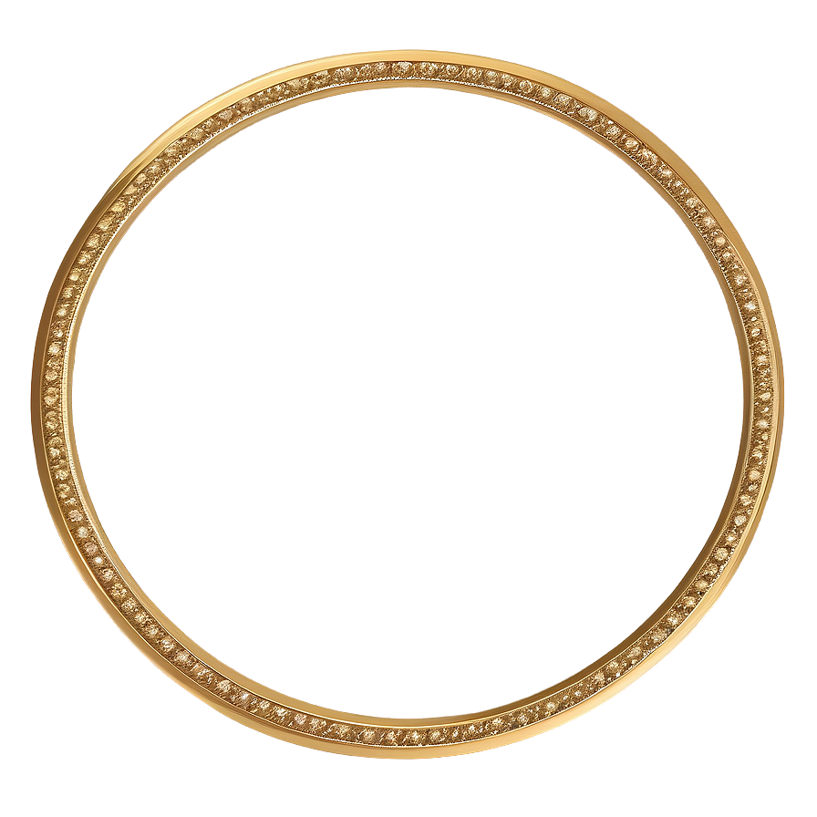 Delicate Gold Circle Frame Png 73 PNG image