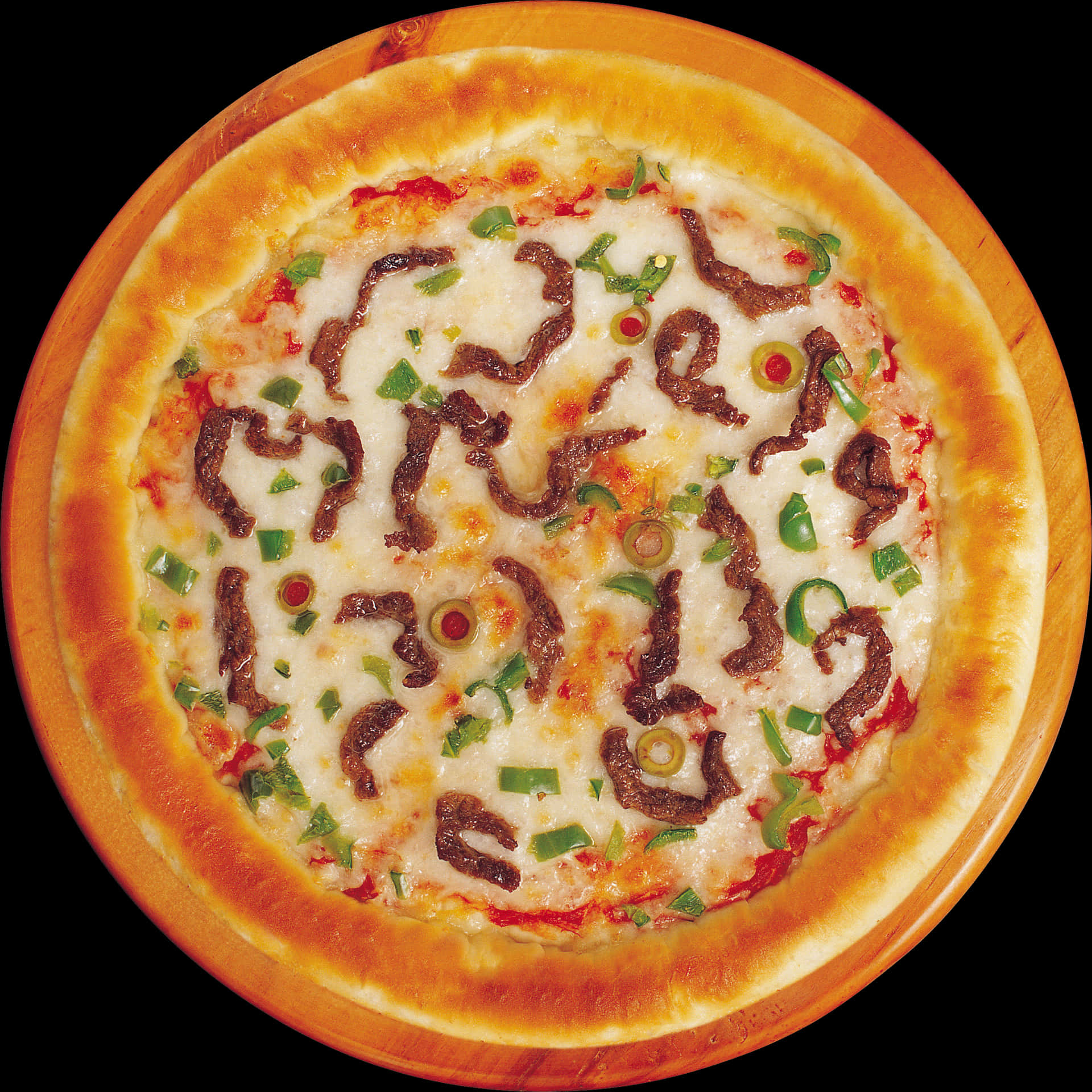 Delicious Cheese Pizzawith Toppings PNG image