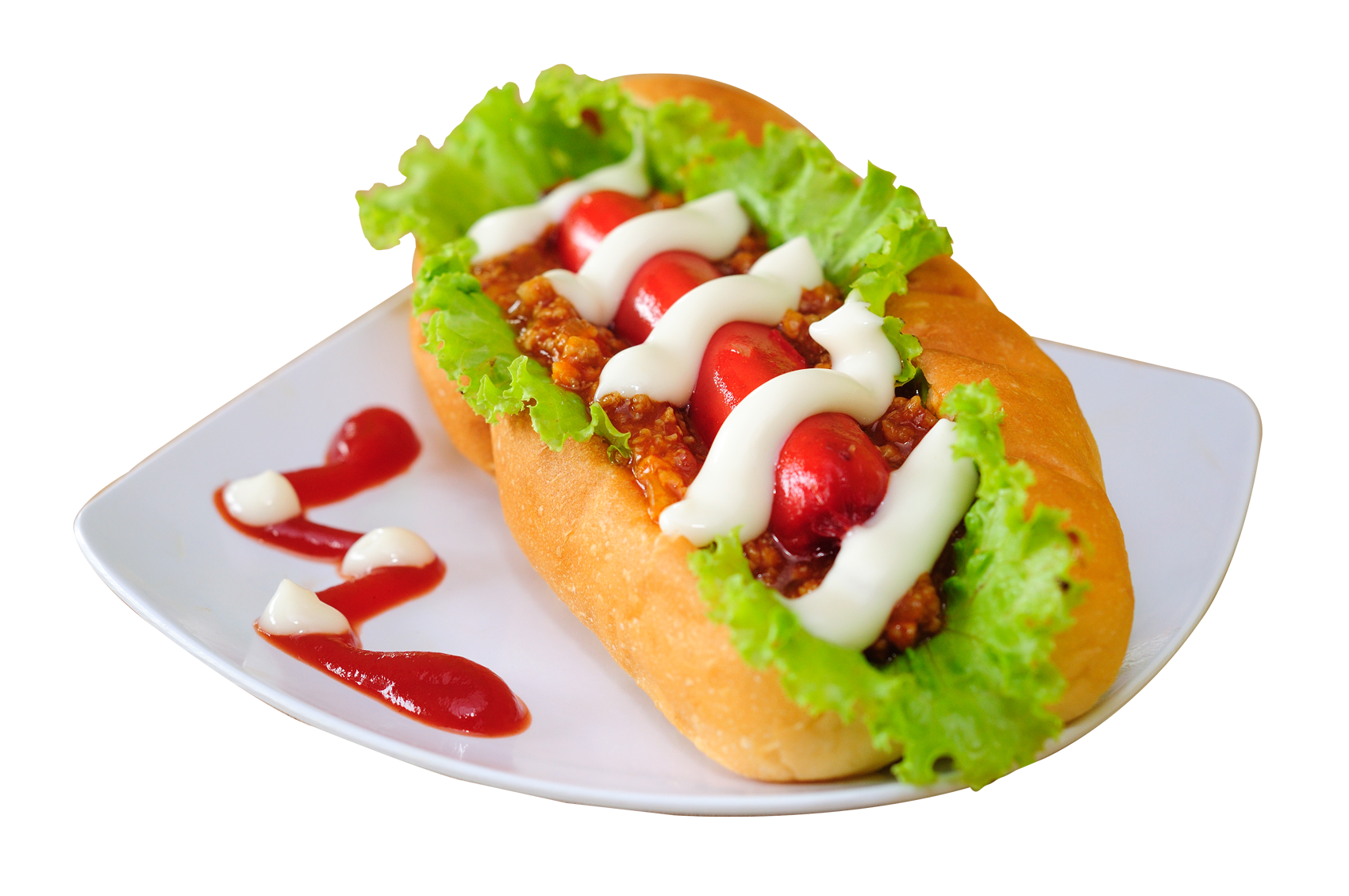 Delicious Hotdogwith Condiments PNG image