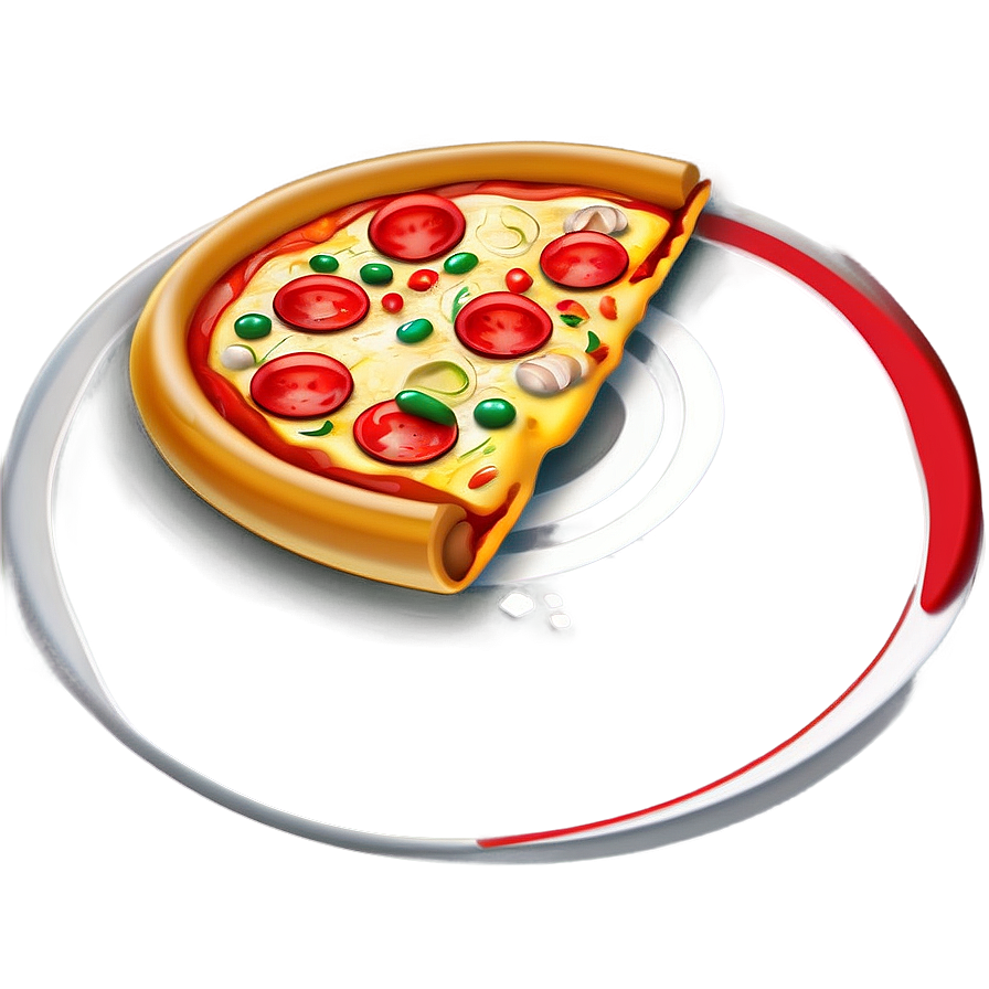 Delicious Pizza Cartoon Art Png 06272024 PNG image