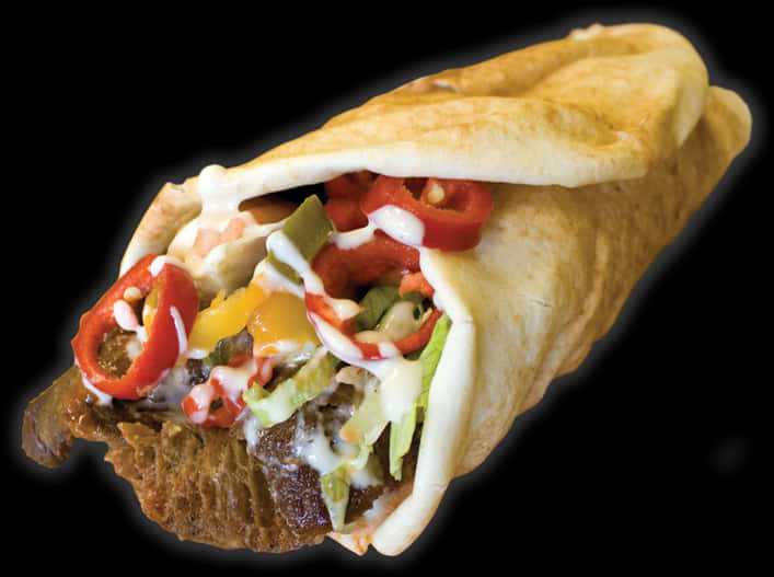 Delicious Shawarma Sandwich PNG image