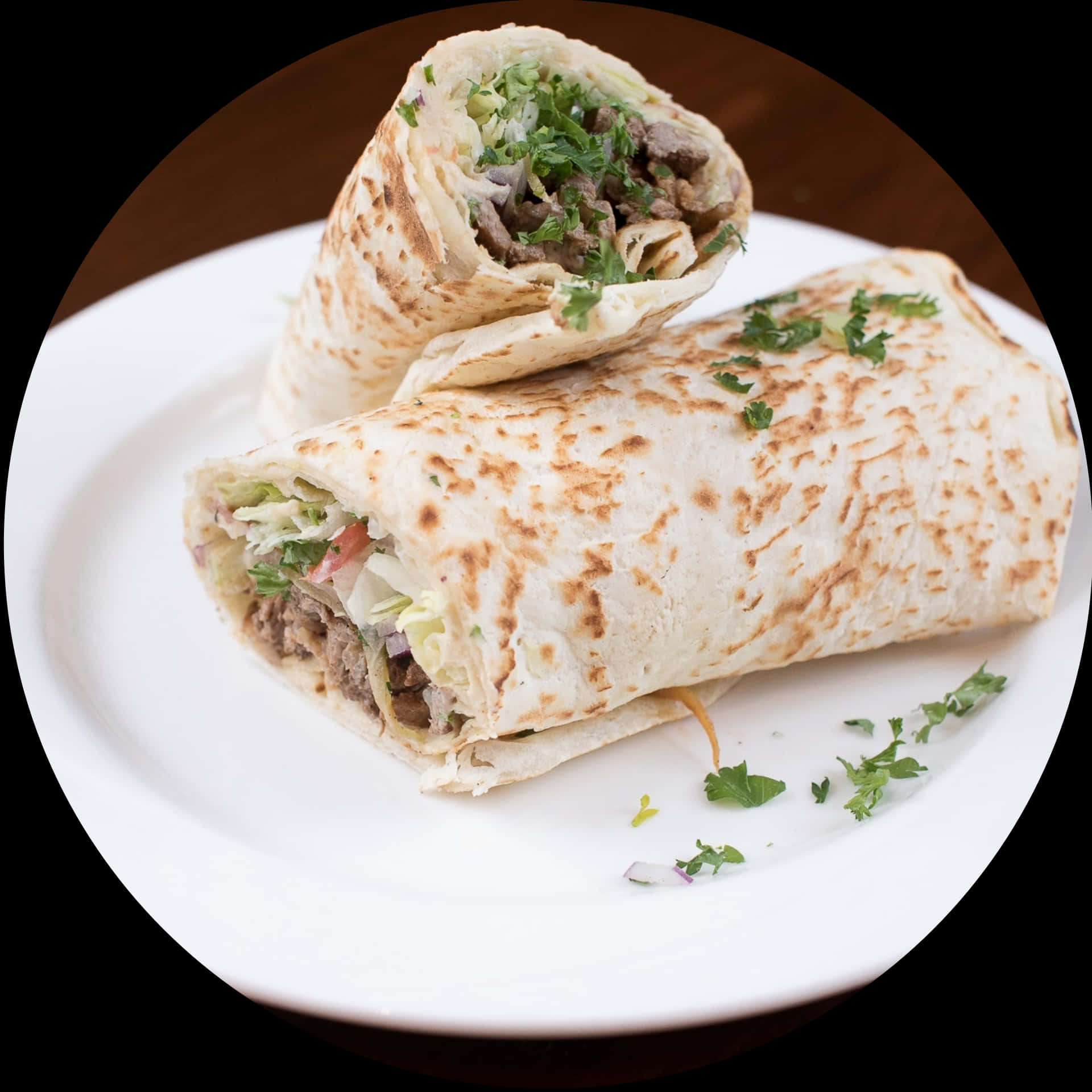 Delicious Shawarma Wrap PNG image