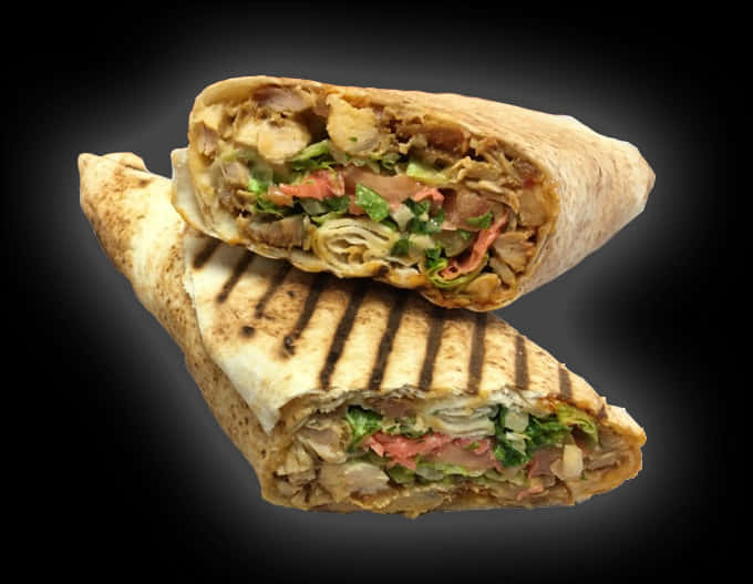 Delicious Shawarma Wrap PNG image