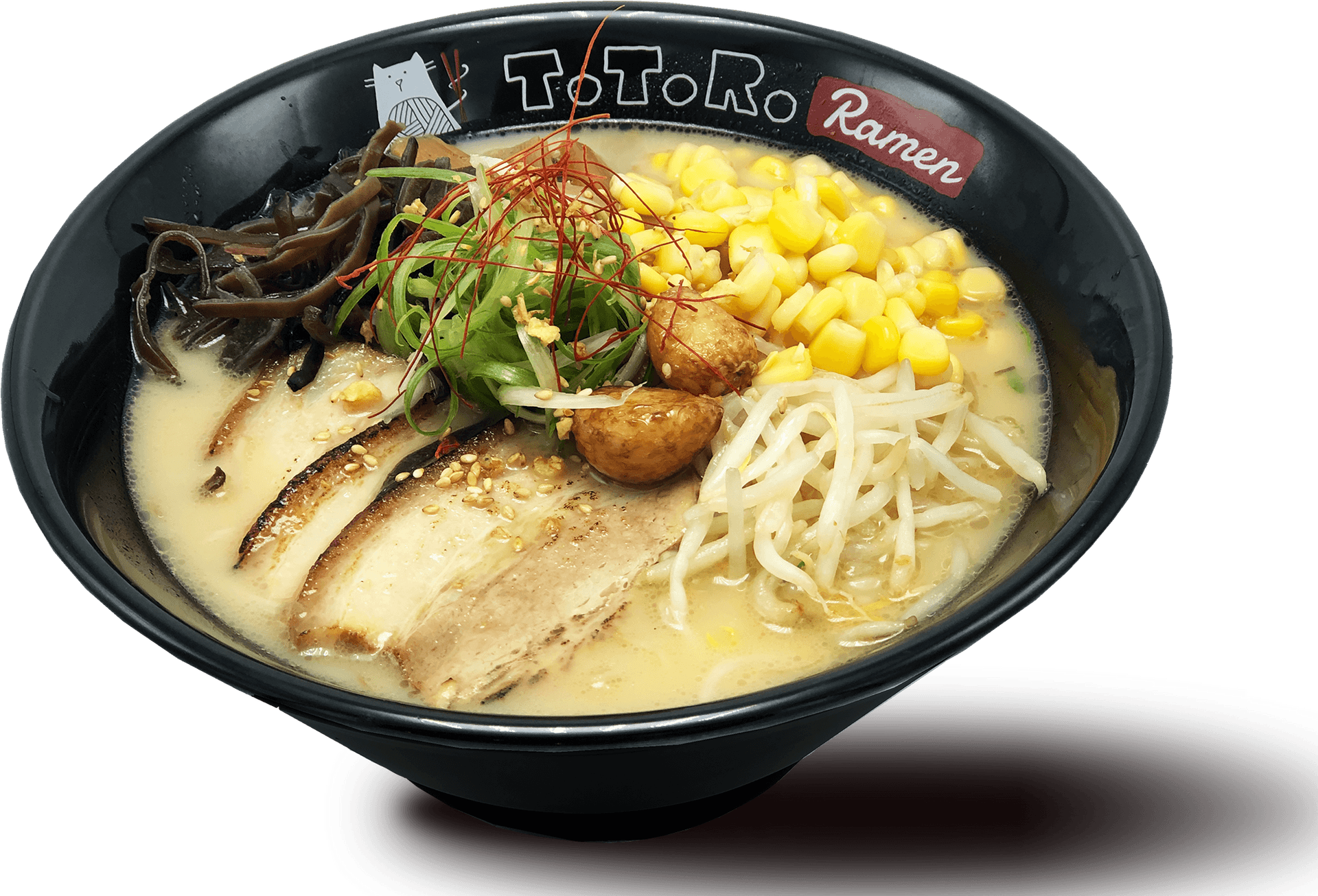 Delicious Tonkotsu Ramen Bowl PNG image