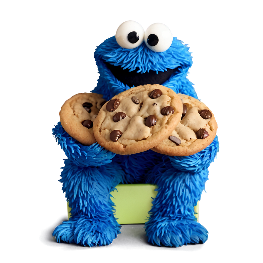 Delightful Cookie Monster Png 05212024 PNG image
