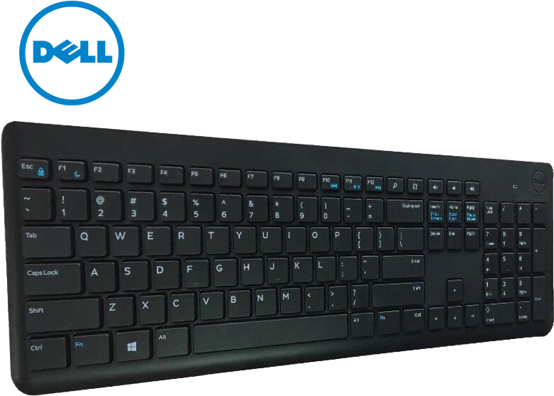 Dell Black Wireless Keyboard PNG image