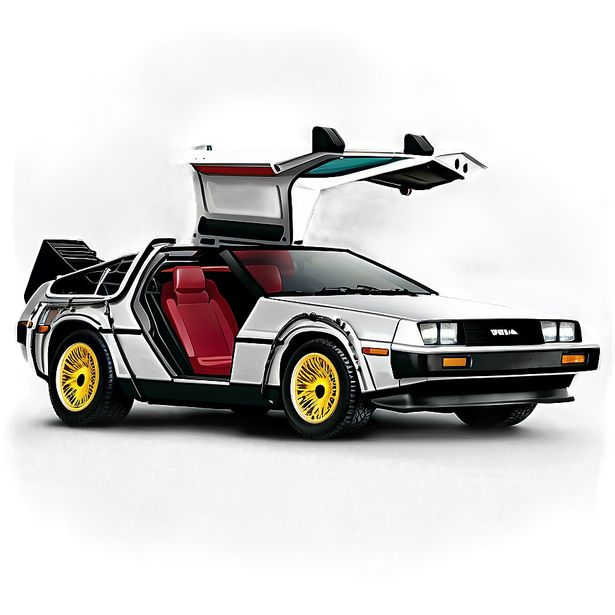 Delorean Pop Culture Icon Tribute Png 06122024 PNG image