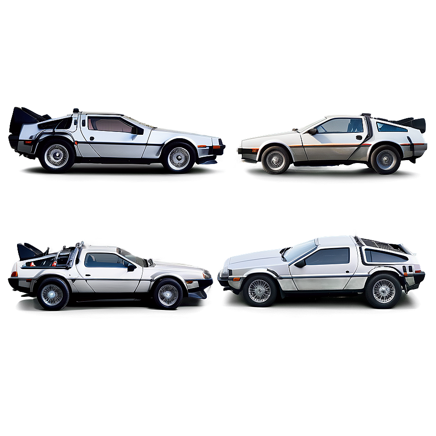 Delorean Through The Decades Evolution Png Gpy PNG image