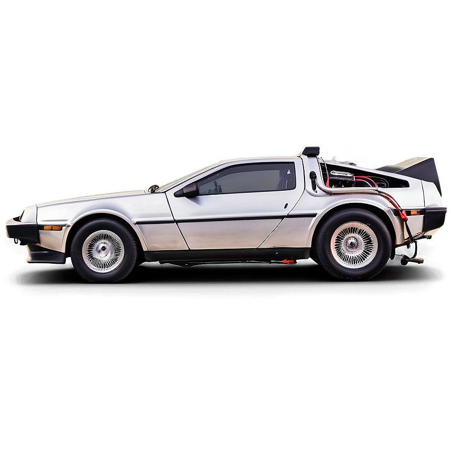 Delorean With Gullwing Doors Open Png 11 PNG image