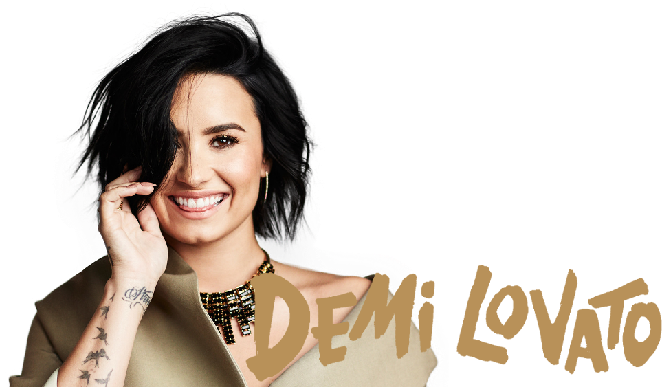 Demi Lovato Smiling Portrait PNG image