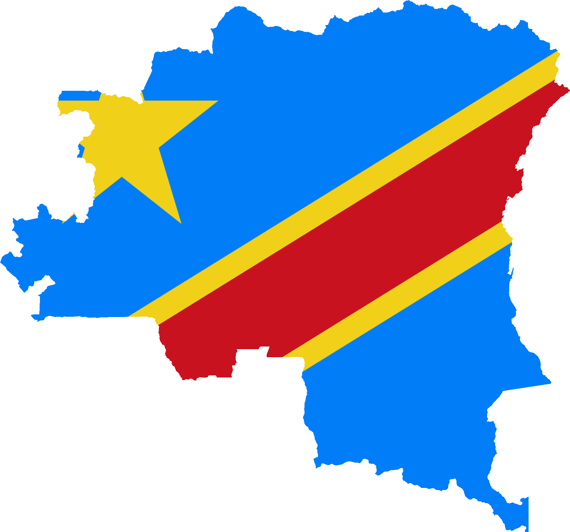 Democratic Republicof Congo Map Outline PNG image