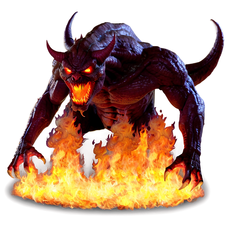Demon In Flames Png Vcq90 PNG image
