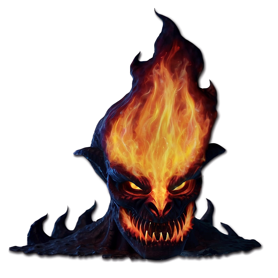 Demon In Flames Png Vdo50 PNG image