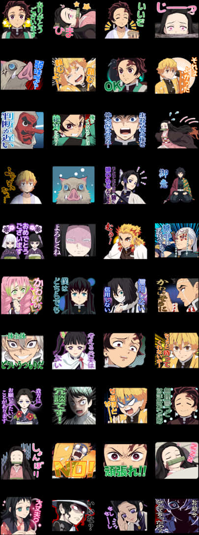 Demon Slayer Character Expressions Compilation PNG image