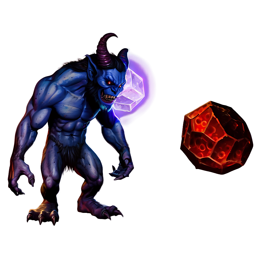 Demon With Crystal Png Bgh PNG image