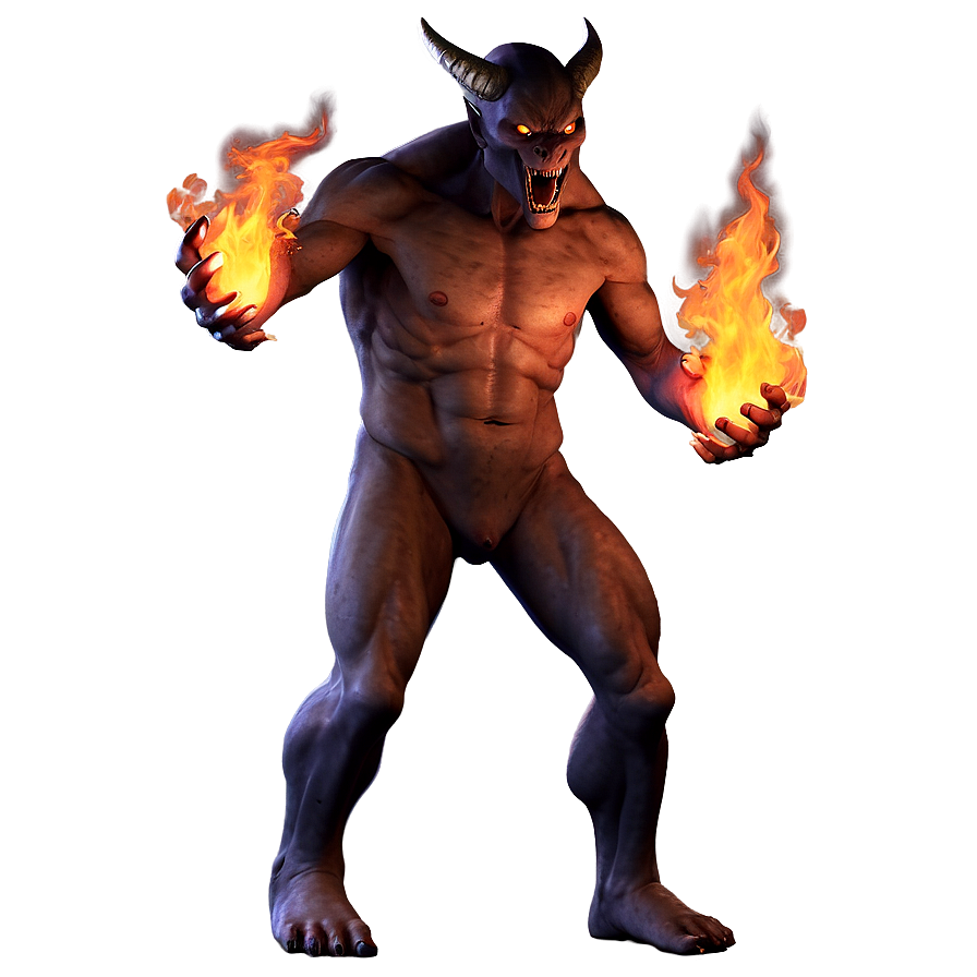Demon With Fire Png Wuh PNG image