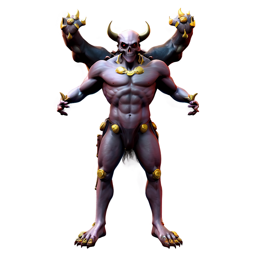 Demon With Skulls Png Lwv43 PNG image
