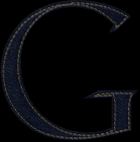 Denim Letter G Design PNG image