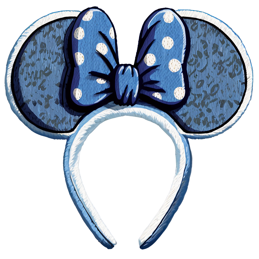 Denim Minnie Mouse Ears Png Shg PNG image