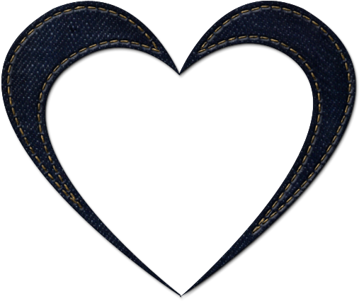 Denim Texture Heart Transparent Background PNG image