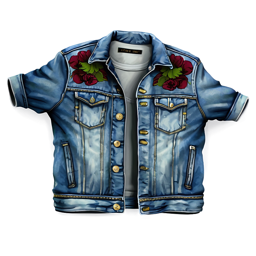 Denim Trucker Jacket Png Ybt PNG image