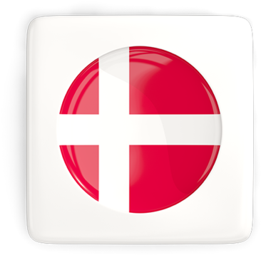 Denmark Flag Button PNG image