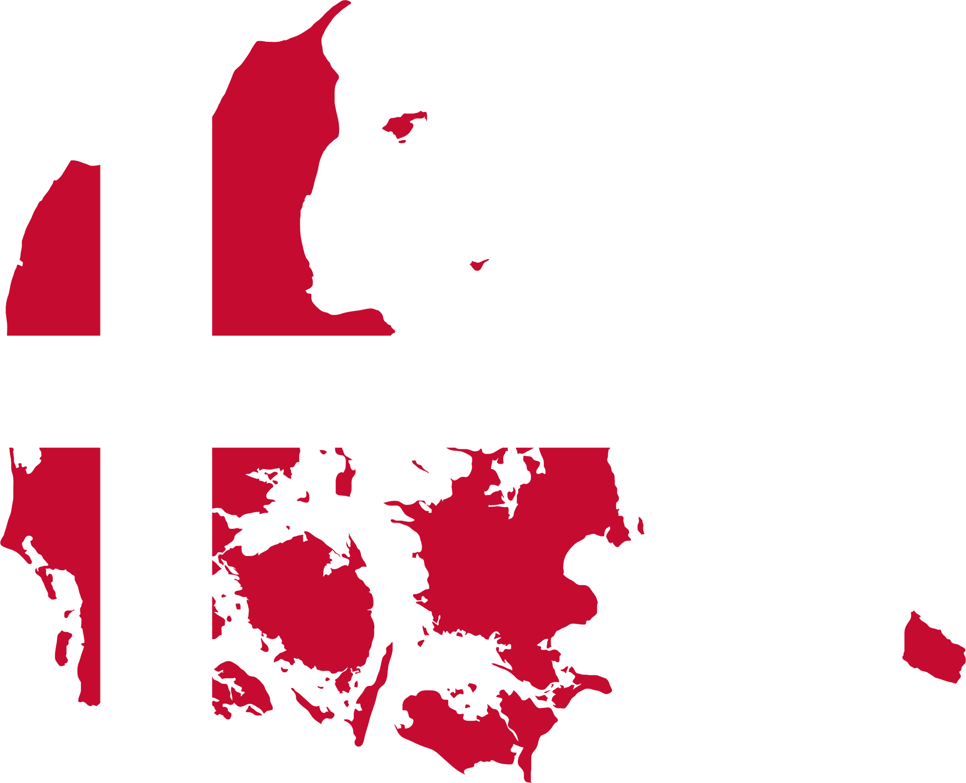Denmark Flag Map Overlay PNG image