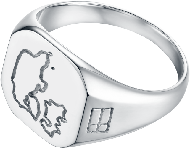 Denmark Outline Signet Ring PNG image