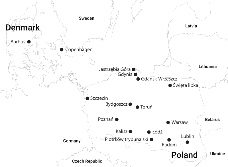 Denmarkand Poland Map PNG image