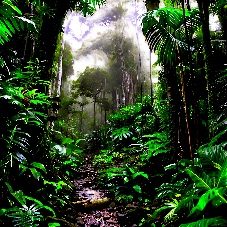 Dense Jungle Trekking Route Png 06202024 PNG image