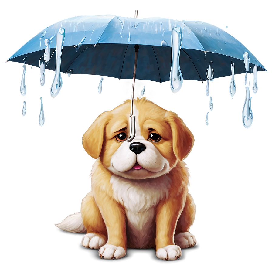 Depressed Dog In Rain Png 06292024 PNG image