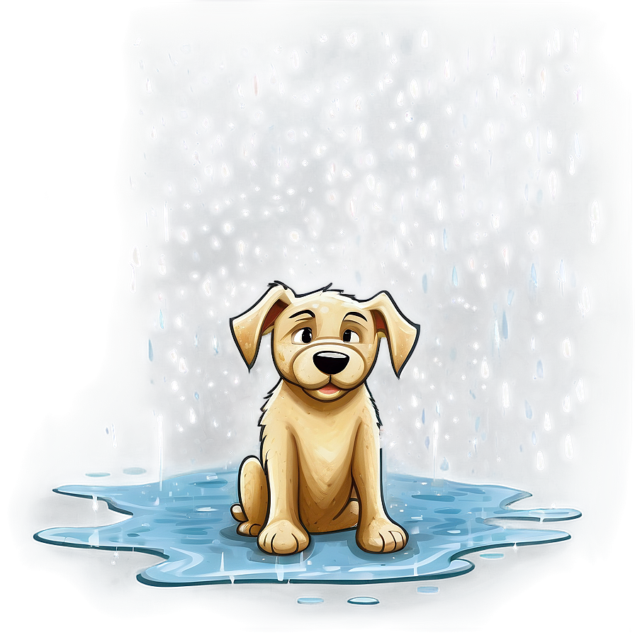 Depressed Dog In Rain Png 06292024 PNG image