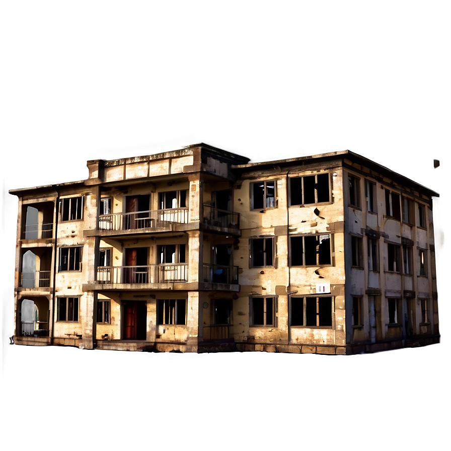 Derelict Residential Building Png Qxl PNG image