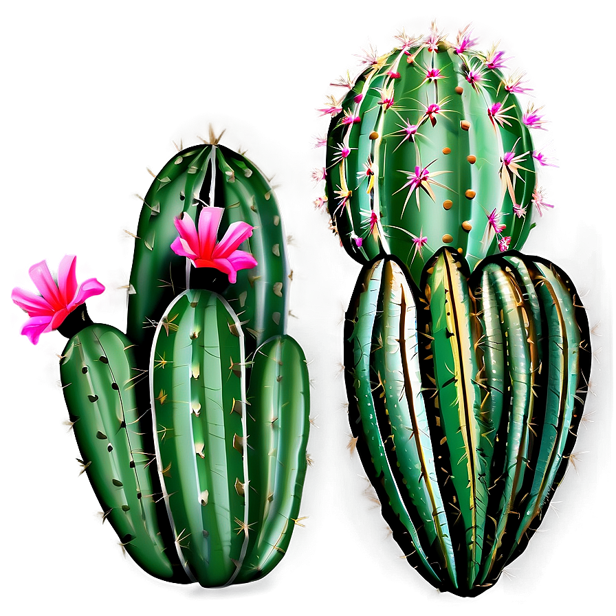 Desert Cactus Floral Png Pgi75 PNG image