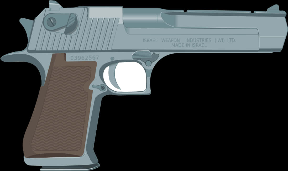 Desert Eagle Pistol Vector Illustration PNG image