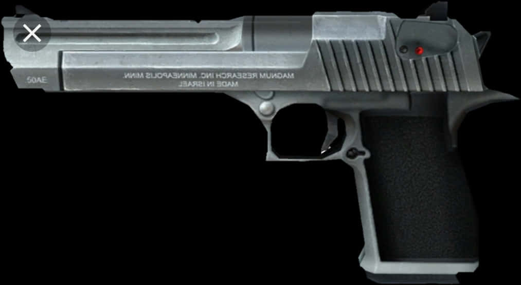 Desert Eagle Silver Model PNG image