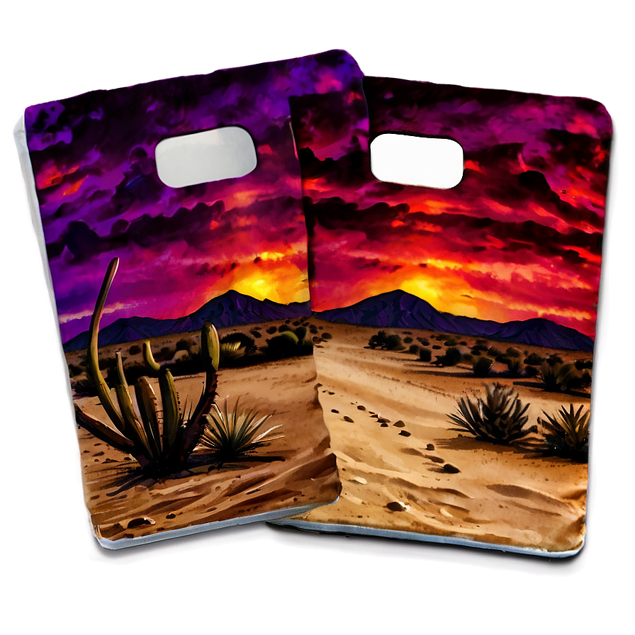 Desert Sunset Cornhole Bag Png Ago PNG image