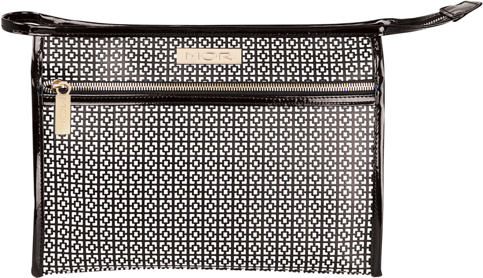 Designer Black White Pattern Clutch Bag PNG image