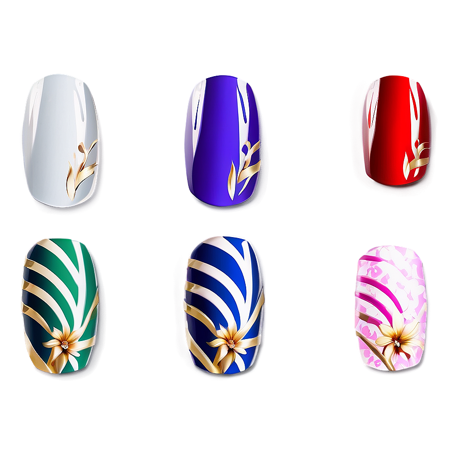 Designer Fake Nails Png Jhk24 PNG image