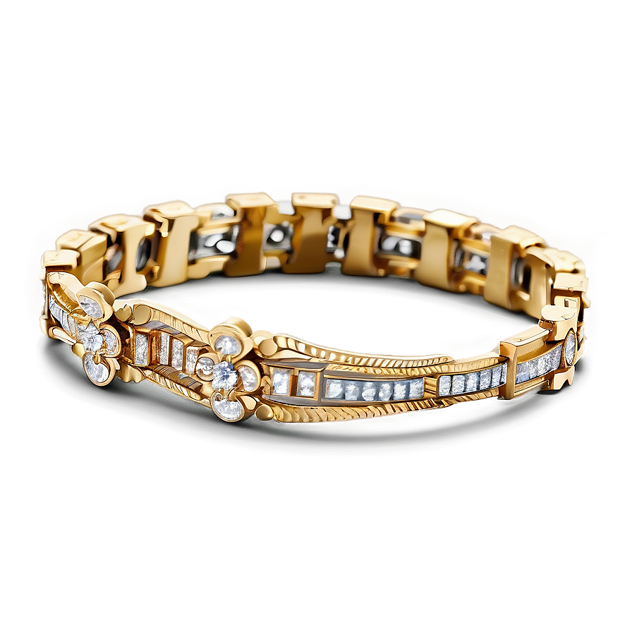 Designer Gold Bracelet Png Mhw PNG image