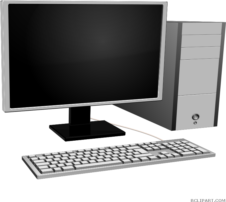 Desktop Computer Setup Clipart PNG image