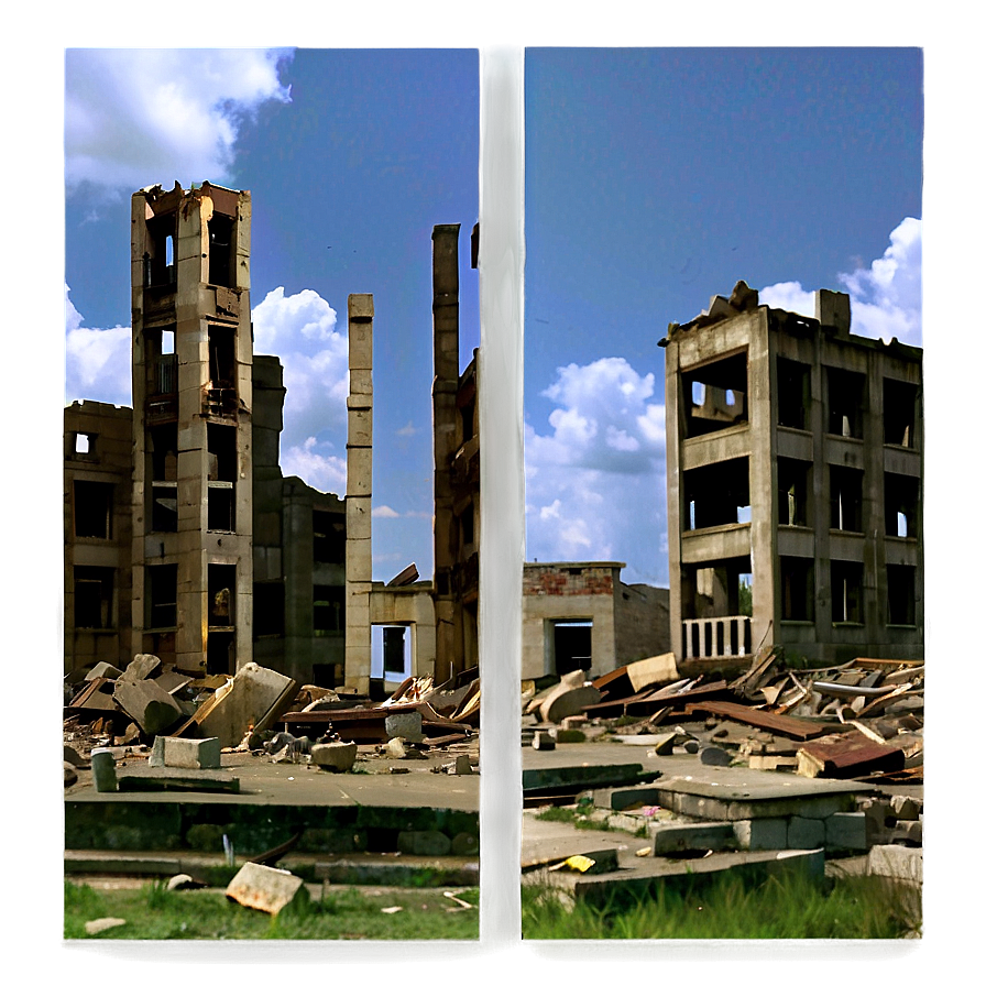 Destroyed City Ruins Png Xqa95 PNG image