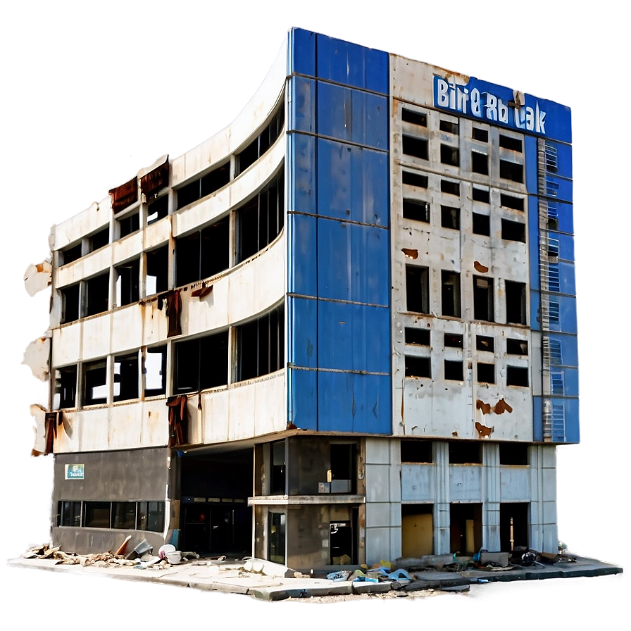 Destroyed Office Building Png 06212024 PNG image